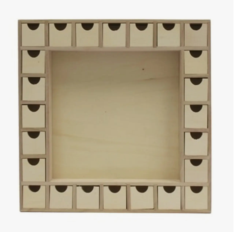 Woodpeckers Crafts Unfinished Wooden Square Advent Calendar {HD-ASB}