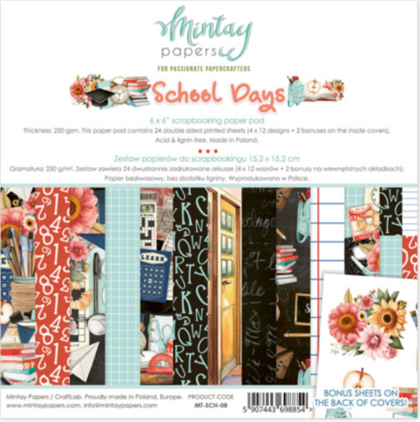 Mintay 6x6 School Days Paper Pad {B216}