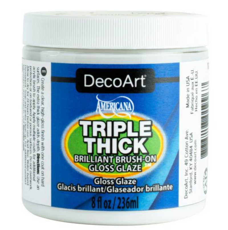 DecoArt Triple Thick 8oz. Brilliant Brush On Gloss Glaze {K123}