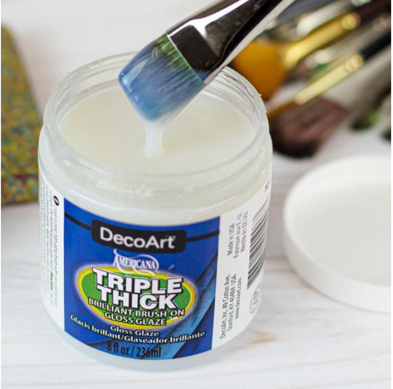 DecoArt Triple Thick 8oz. Brilliant Brush On Gloss Glaze {K123}