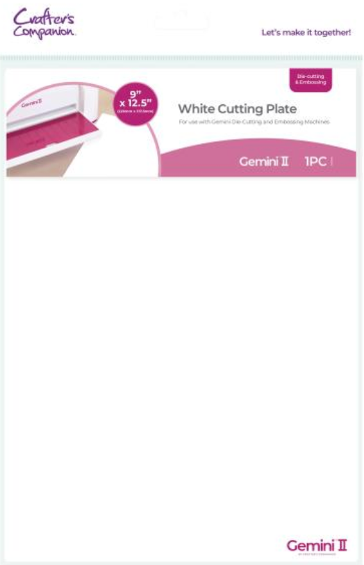 Crafter's Companion Gemini II White Cutting Plate {W88}