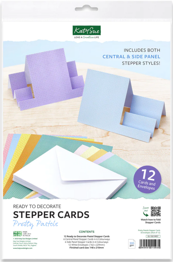 Katy Sue Pastel Stepper Cards with Envelopes {B500}
