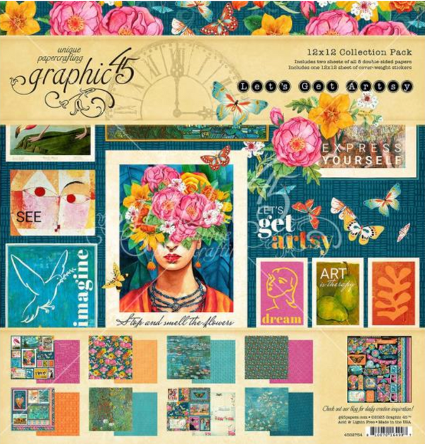 Graphic 45 12x12 Let's Get Artsy Collection Pack {C102}
