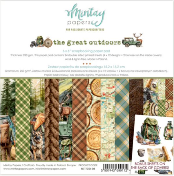 Mintay 6x6 The Great Outdoors Paper Pad {B519}