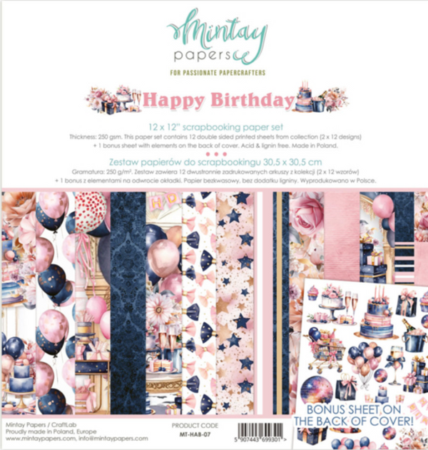 Mintay 12x12 Happy Birthday Paper Pack {B317}