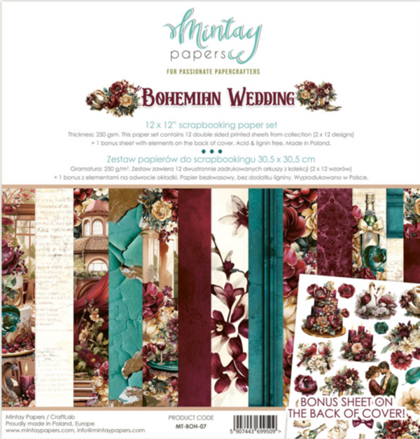 Mintay 12x12 Bohemian Wedding Paper Pack {B411}