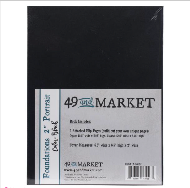 49 And Market Foundations Black 2 PORTRAIT Album 8.5LX6.5W