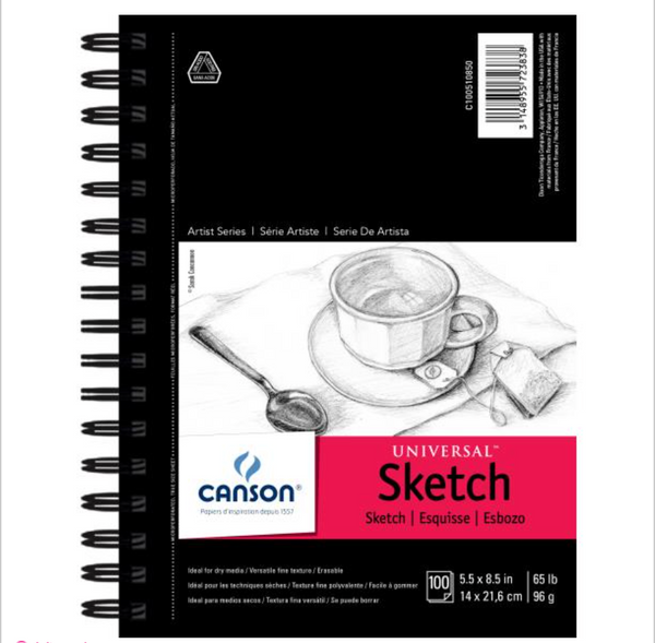 Canson 5.5X8.5 Universal Spiral Sketch Book {K36}