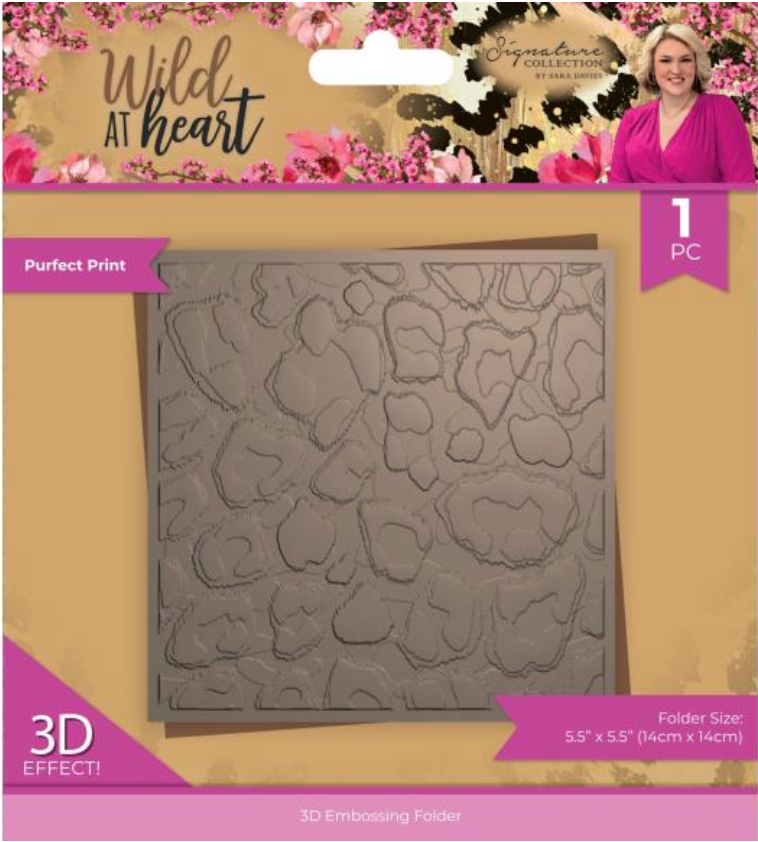 Wild at Heart 5.5x5.5 Purfect Print 3D Embossing Folder {W23}
