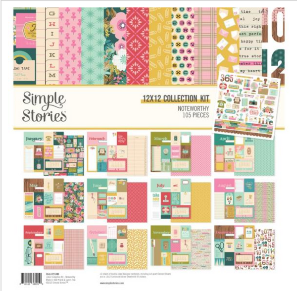 Simple Stories 12x12 Noteworthy Collection Kit {F318-F319}
