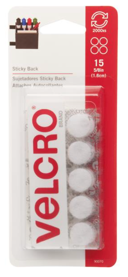 VELCRO Brand .625" White Sticky Back Coins {D112}