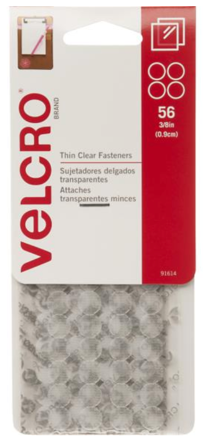 VELCRO Brand .375" Clear Mini Fastener Coins {D190}