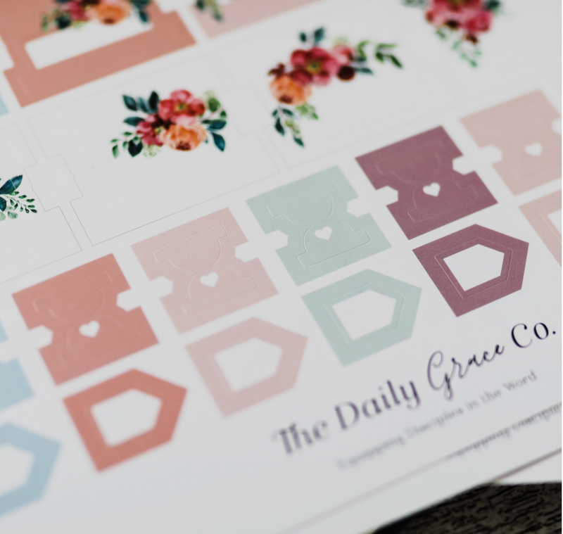 The Daily Grace Co. Floral Bible Tabs {C415}