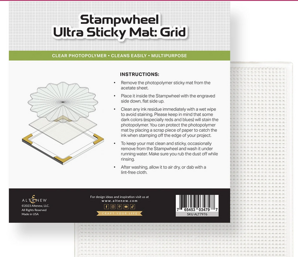 Altenew Stampwheel Ultra Sticky Gridded Sticky Mat {B15}