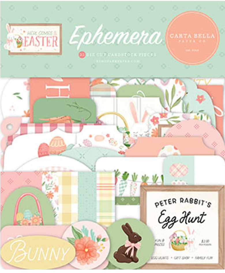 Carta Bella Here Comes Easter Icons Ephemera {D107}