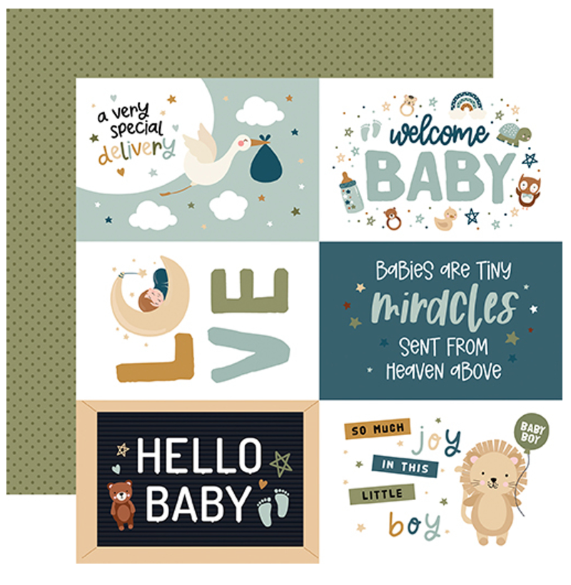 Echo Park 12x12 Special Delivery Baby Boy Collection Kit {F213}