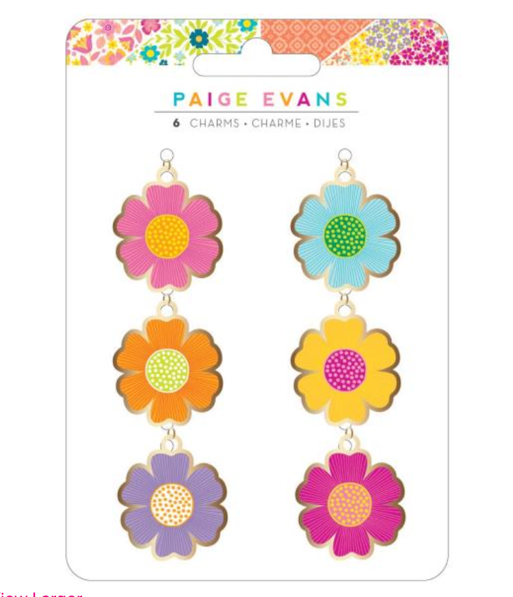 American Crafts Paige Evans Splendid Flower Charms {G190}
