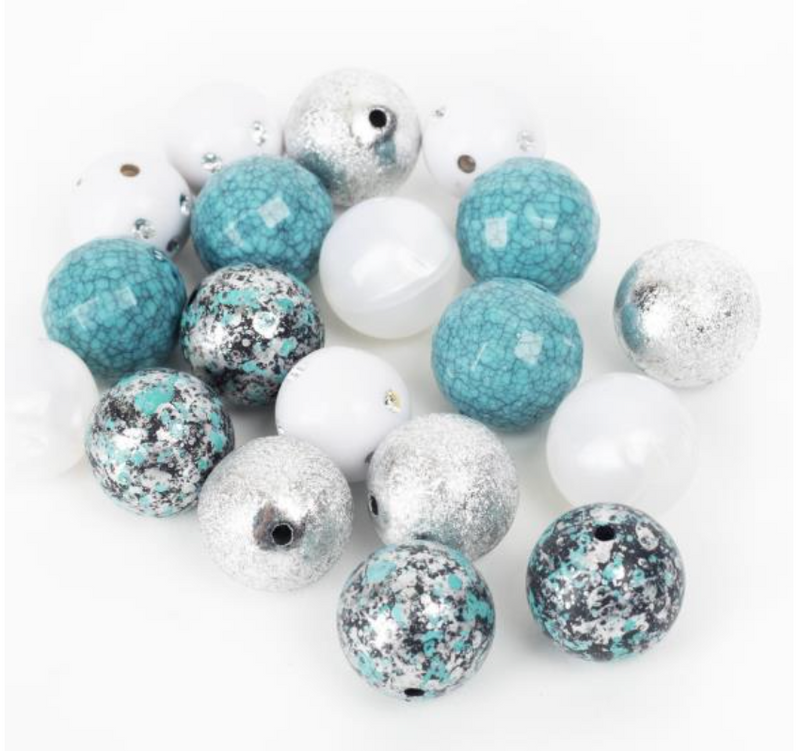 Cousin DIY 20mm Brushed Silver Bubblegum Beads {G219}