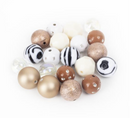 Cousin DIY 20mm Natural Zebra Bubblegum Beads {G146}