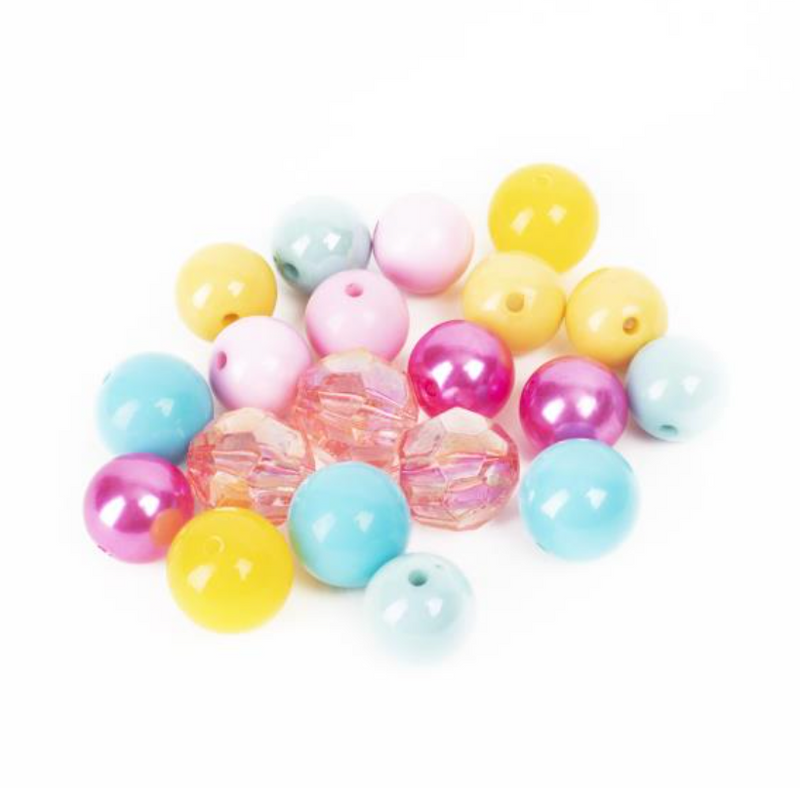 Cousin DIY 20mm Bright Multi Bubblegum Beads {G211}