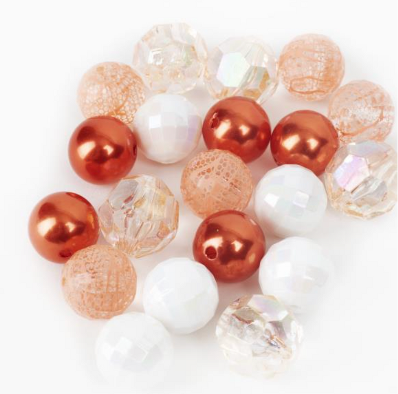 Cousin DIY 20mm Blush Multi Bubblegum Beads {G216}