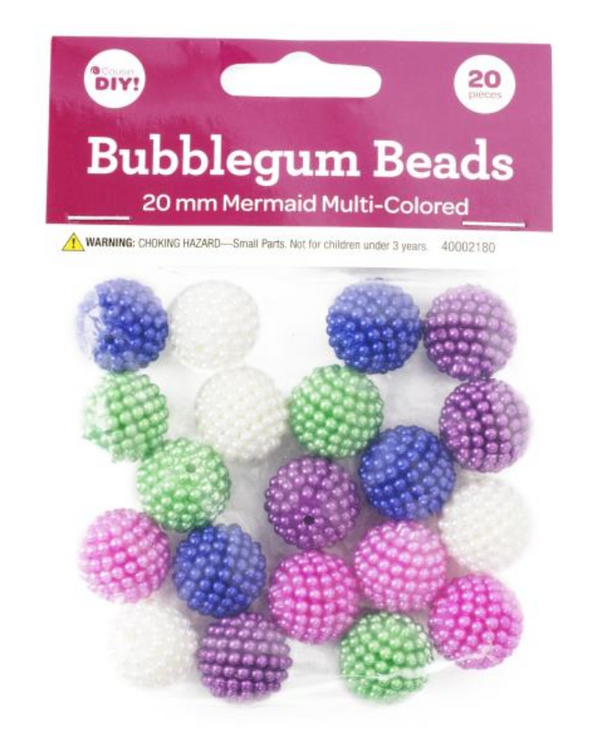 Cousin DIY 20mm Mermaid Bubblegum Beads {G109}