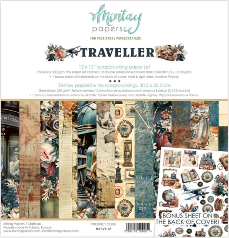 Mintay 12x12 Traveller Paper Pack {B521}