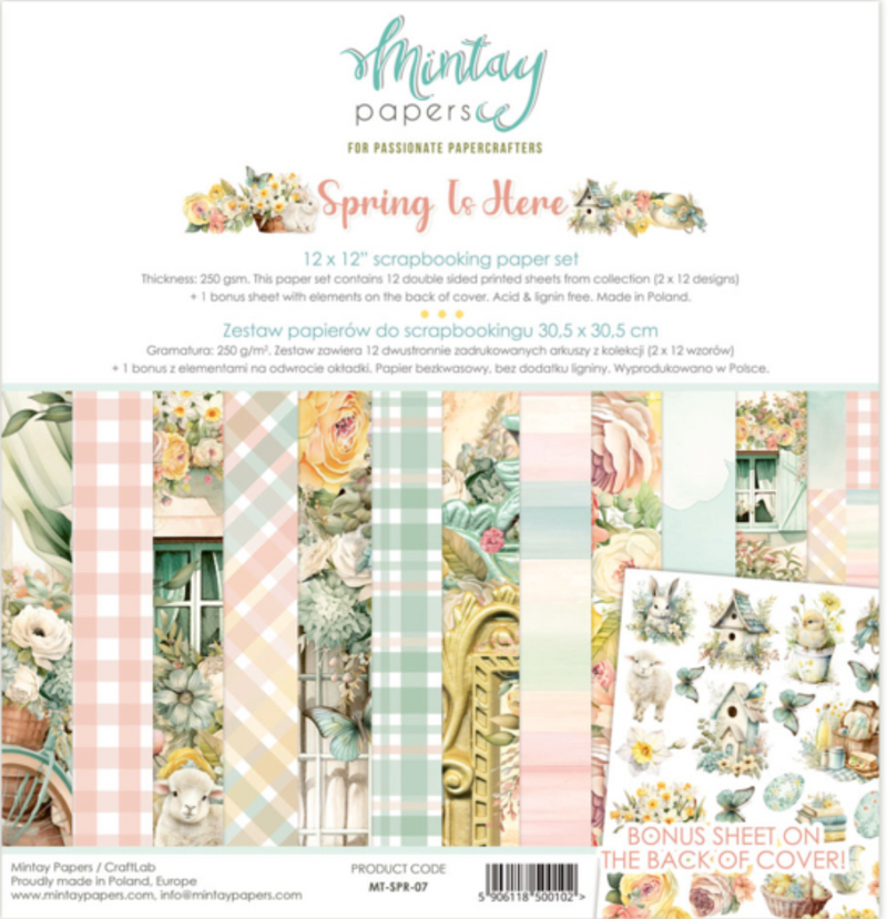 Mintay 12x12 Spring is Here Paper Pack {B523}