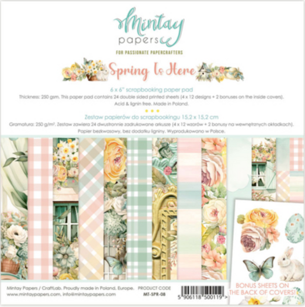 Mintay 6x6 Spring is Here Paper Pad {B412}