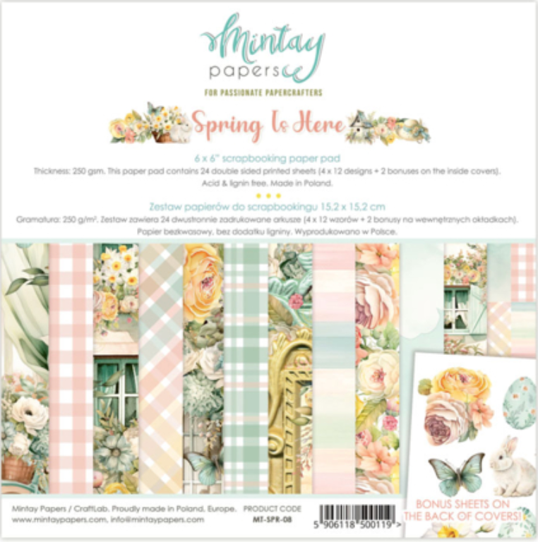 Mintay 6x6 Spring is Here Paper Pad {B412}