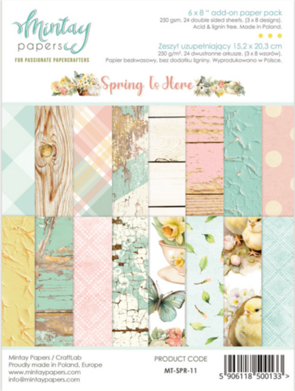 Mintay 6x8 Spring Is Here Paper Pad {B218}