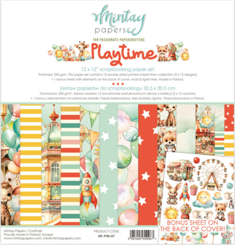 Mintay 12x12 Playtime Paper Pack {B205}