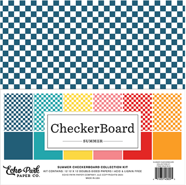 Echo Park 12x12 Summer Checkerboard Collection Kit {C506}