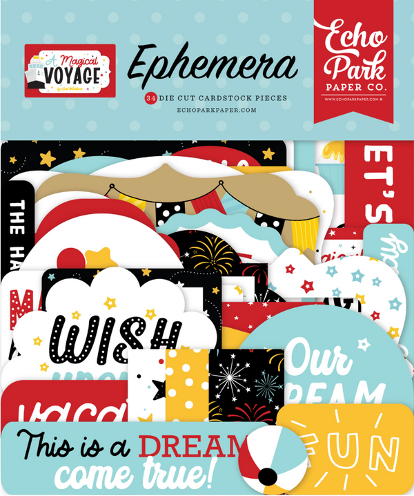 Echo Park Magical Voyage Icons Ephemera {G79}