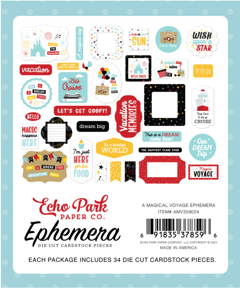 Echo Park Magical Voyage Icons Ephemera