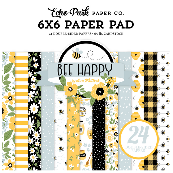 Echo Park 6x6 Bee Happy Paper Pad {K35}