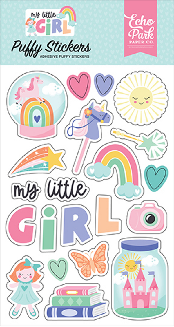 Echo Park My Little Girl Puffy Stickers {G87}