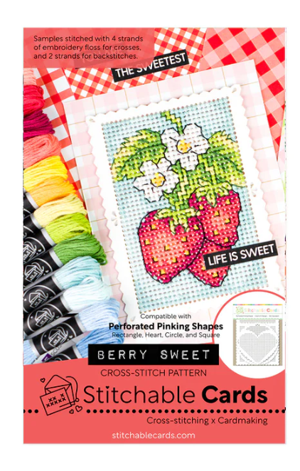 Waffle Flower Stitchable Card Berry Sweet Pattern