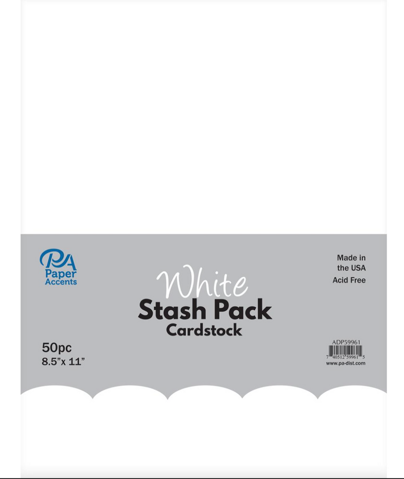 Paper Accents 8.5x11 White Stash Pack Cardstock {B626}