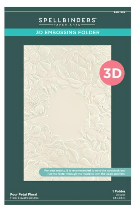 Spellbinders Four Petal Floral 3D Embossing Folder {B122}