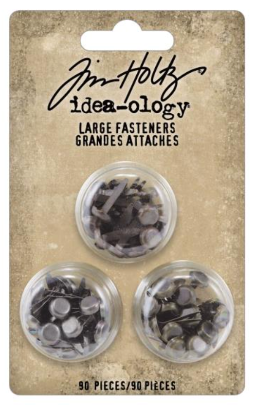 Tim Holtz Idea-ology Large Antique Silver, Copper & Brass Fasteners