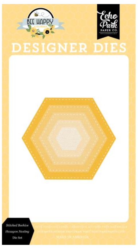 Echo Park Bee Happy Stitched Beehive Hexagon Die {D108}