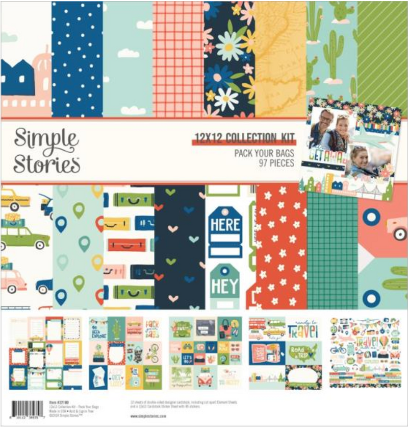 Simple Stories 12x12 Pack Your Bags Collection Kit {K32-K33}