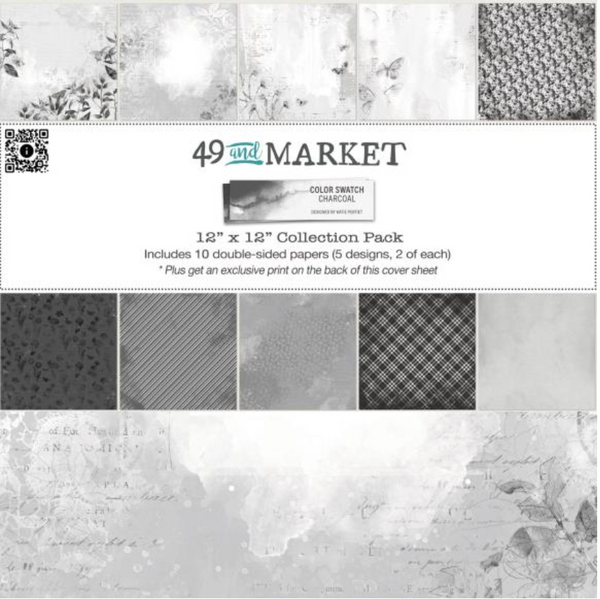 49 and Market 12x12 Color Swatch Charcoal  Collection Kit {B638}