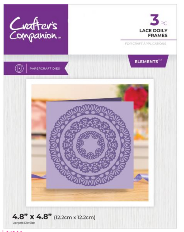 Crafter's Companion Gemini Lace Doily Frames Metal Dies {W24}