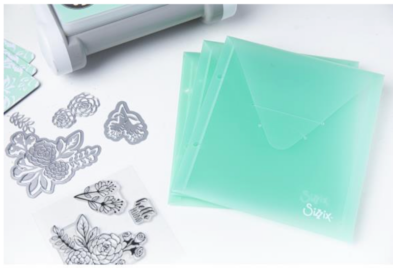Sizzix 6.875x5 Mint Julep Plastic Storage Envelopes {C415}