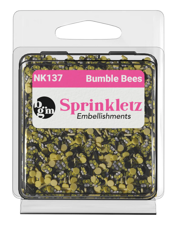 Buttons Galore Bumble Bees Sprinkletz Embellishments {D110}