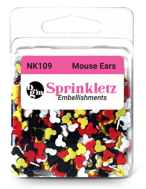 Buttons Galore Mouse Ears Sprinkletz Embellishments {D118}