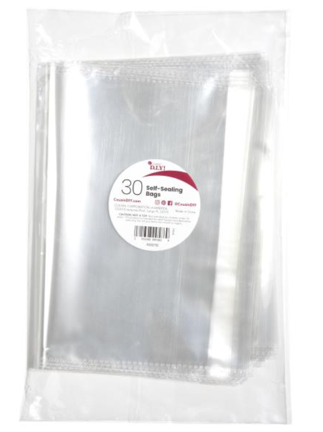 Cousin DIY 8.75"X11.75" Self-Sealing Bags 30/Pkg {K11}