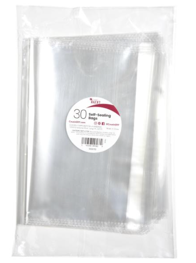 Cousin DIY 8.75"X11.75" Self-Sealing Bags 30/Pkg {F314}